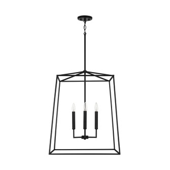 Thea Four Light Foyer Pendant in Matte Black (65|537643MB)