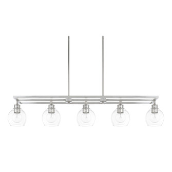 Mid Century Five Light Island Pendant in Polished Nickel (65|821151PN-426)