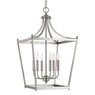 Stanton Six Light Foyer Pendant in Brushed Nickel (65|9552BN)