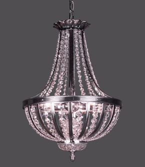 Terragona Six Light Pendant in Chrome with Black patina (92|1924 CHB CP)