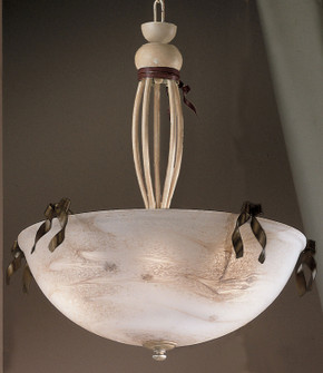 Belluno Five Light Pendant in Ivory-Brown (92|3650 IB)