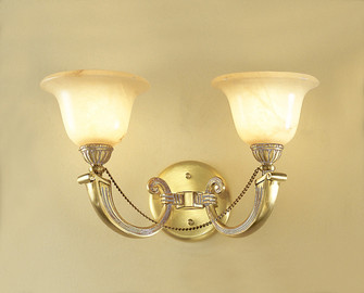 Monica Two Light Wall Sconce in Satin Bronze w/White Patina (92|56222 SBW)