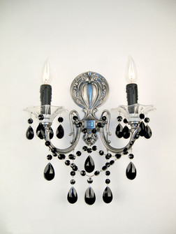 Via Venteo Two Light Wall Sconce in Millennium Silver (92|57002 MS CBK)