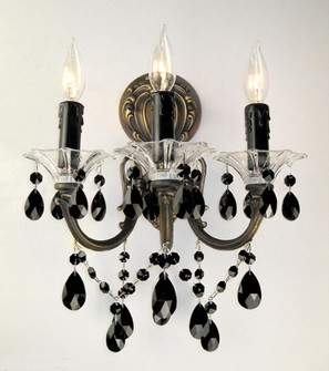 Via Venteo Three Light Wall Sconce in Ebony Pearl (92|57003 EP CBK)