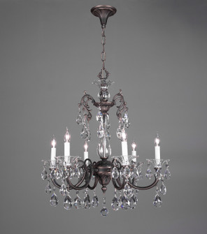 Via Lombardi Six Light Chandelier in Champagne Pearl (92|57056 CHP CP)