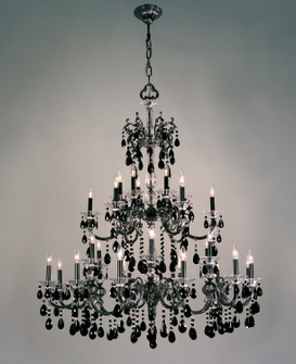 Via Lombardi 30 Light Chandelier in Ebony Pearl (92|57060 EP CBK)