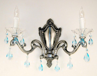 Via Firenze Two Light Wall Sconce in Silver Plate (92|57102 SP IRC)