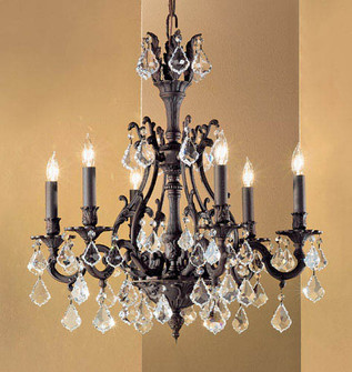 Majestic Six Light Chandelier in Aged Pewter (92|57346 AGP CP)