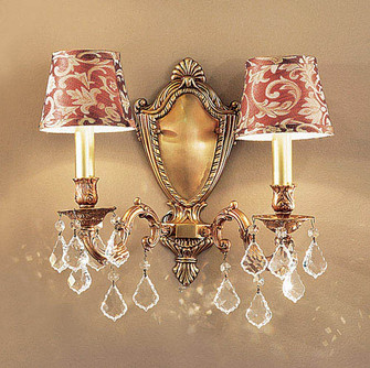 Chateau Two Light Wall Sconce in French Gold (92|57372 FG CP)