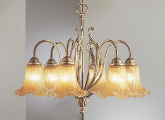 Venezia Six Light Chandelier in Dark Bronze w/Polished Highlights (92|5776 DBP)