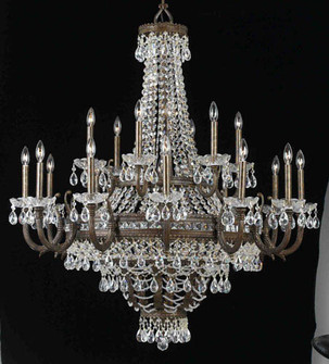 Contessa 27 Light Chandelier in English Bronze w/Gold (92|68919 EBG CP)