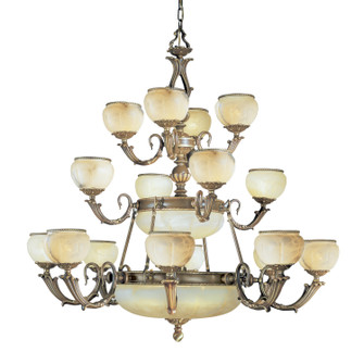 Alexandria I 24 Light Chandelier in Satin Bronze w/Brown Patina (92|69616 SBB C)