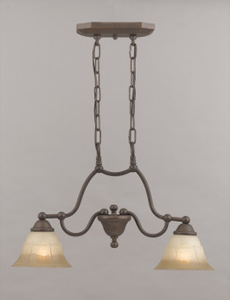 Providence Two Light Island Pendant in Rustic Bronze (92|69623 RSB TCG)