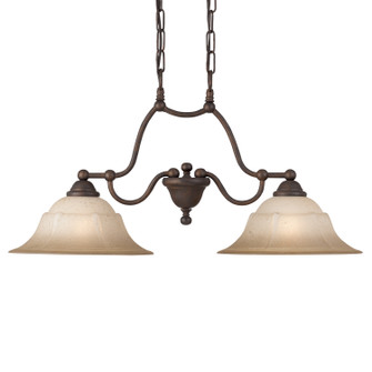 Providence Two Light Island Pendant in Rustic Bronze (92|69624 RSB TCG)