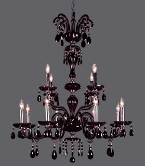 Monte Carlo 12 Light Chandelier in Black (92|82008 CBK)