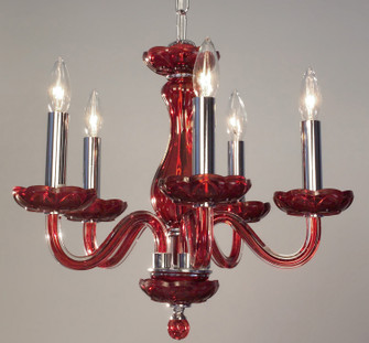 Monaco Five Light Chandelier in Red (92|82045 RED)