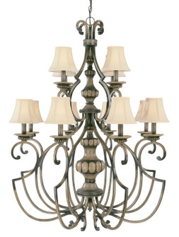 Westchester 12 Light Chandelier in Honey Rubbed Walnut (92|92709 HRW)