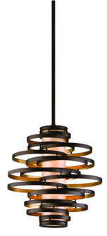 Vertigo Two Light Pendant in Bronze And Gold Leaf (68|113-42)