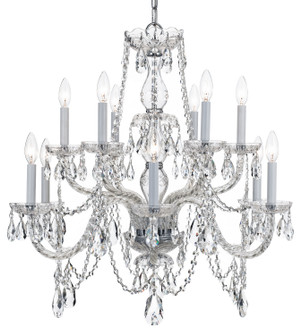 Traditional Crystal 12 Light Chandelier in Polished Chrome (60|1135-CH-CL-MWP)