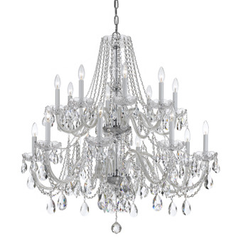 Traditional Crystal 16 Light Chandelier in Polished Chrome (60|1139-CH-CL-MWP)