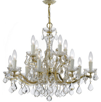 Maria Theresa 12 Light Chandelier in Gold (60|4379-GD-CL-SAQ)