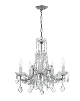 Maria Theresa Five Light Chandelier in Polished Chrome (60|4576-CH-CL-MWP) Maria Theresa Five Light Chandelier in Polished Chrome (60|4576-CH-CL-MWP)