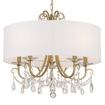 Othello Five Light Chandelier in Vibrant Gold (60|6625-VG-CL-SAQ)
