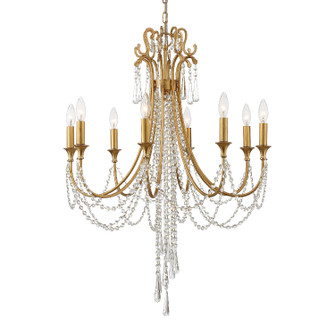 Arcadia Eight Light Chandelier in Antique Gold (60|ARC-1908-GA-CL-MWP)