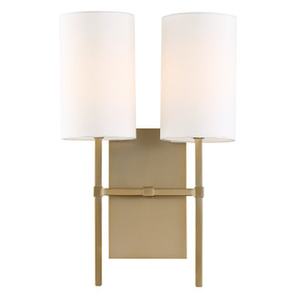 Veronica Two Light Wall Sconce in Aged Brass (60|VER-242-AG)