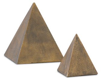 Mandir Pyramid Set of 2 in Antique Brass (142|1200-0274)