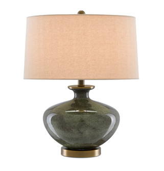 Greenlea One Light Table Lamp in Dark Gray/Moss Green/Antique Brass (142|6000-0601)