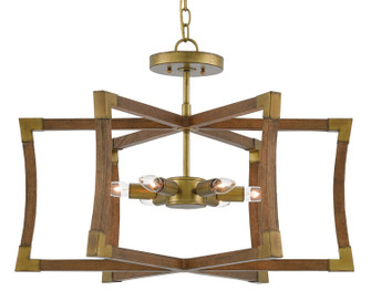 Bastian Six Light Lantern in Chestnut/Brass (142|9000-0221)