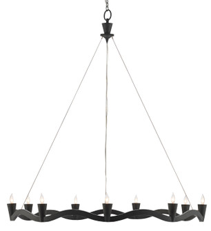 Serpentina Nine Light Chandelier in Antique Black (142|9000-0461)