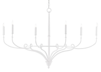 Cyrilly Six Light Chandelier in Gesso White (142|9000-0495)