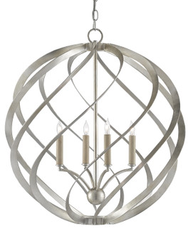 Roussel Four Light Chandelier in Contemporary Silver Leaf (142|9000-0507)