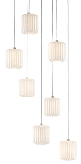 Dove Seven Light Pendant in Painted Silver/White (142|9000-0711)