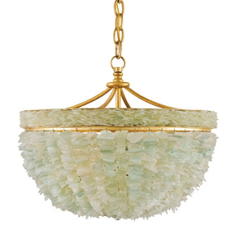 Bayou Three Light Pendant in Contemporary Gold Leaf/Seaglass (142|9251)