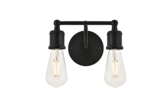 Serif Two Light Wall Sconce in black (173|LD4028W9BK)