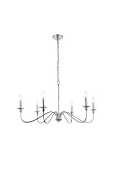 Rohan Six Lights Chandelier in Polished Nickel (173|LD5006D36PN)