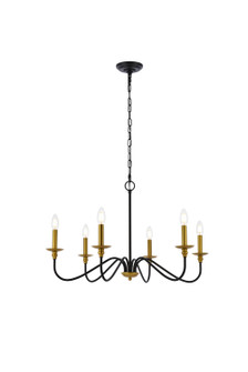 Rohan Six Light Chandelier in brass (173|LD5056D30BRB)