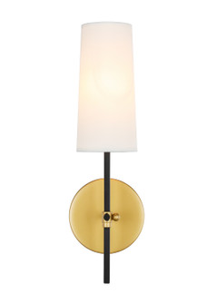 Mel One Light Wall Sconce in Brass and Black (173|LD6004W5BRBK)