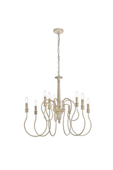 Flynx Nine Light Pendant in Weathered Dove (173|LD7045D30WD)