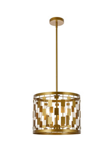 Levante Three Light Pendant in Brass (173|LD7074D14BR)