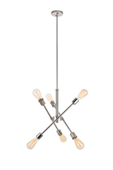 Axel Six Light Pendant in Polished Nickel (173|LD8016D18PN)