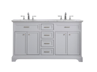 Americana Double Bathroom Vanity Set in Light Grey (173|VF15060DGR)