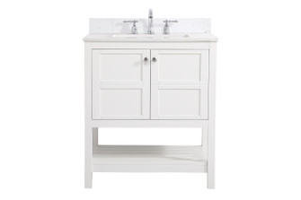 Theo Bathroom Vanity Set in White (173|VF16430WH-BS)