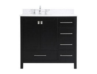 Irene Bathroom Vanity Set in Black (173|VF18836BK-BS)