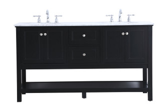 Metropolis Double Sink Bathroom Vanity Set in Black (173|VF27060BK)