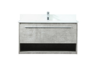 Roman Vanity Sink Set in Concrete Grey (173|VF43536MCG-BS)