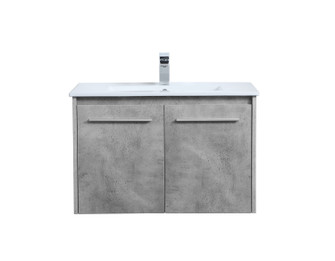Rasina Single Bathroom Floating Vanity in Concrete Grey (173|VF44030CG)